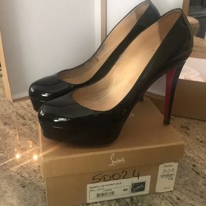 Christian Louboutin Bianca 120 Black Patent Pump